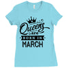 Queens Are Born In March Ladies Fitted T-Shirt