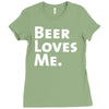 beer loves me Ladies Fitted T-Shirt