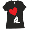 bird love heart animal graph note music party pop art gift Ladies Fitted T-Shirt
