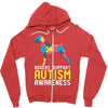 boxers support autism awareness Zipper Hoodie