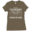 its all fun and games until someone divides Ladies Fitted T-Shirt