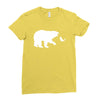 Bear Fishing Ladies Fitted T-Shirt
