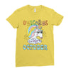 unicorns are born in october cute unicorn Ladies Fitted T-Shirt