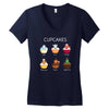 cupcakes Women's V-Neck T-Shirt