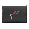 banksy headshot butterfly Accessory Pouches