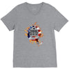 American Flag Q Fire V-Neck Tee