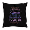 stolze mama einer grossartigen tochter hoodie Throw Pillow
