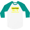 caution zombies crossing t shirt x large funny walking brains awesome 3/4 Sleeve Shirt