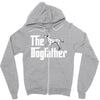 the dogfather dalmatian white Zipper Hoodie