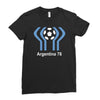 argentina 78 world cup 1978 retro football Ladies Fitted T-Shirt
