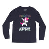 Born Unicorns-Born April Long Sleeve Shirts