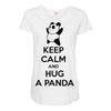 keep calm and hug a panda Maternity Scoop Neck T-shirt