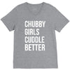 chubby girls cuddle better funny V-Neck Tee