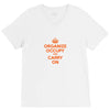 occupy wall street t shirt 99% organize carry on anti corporate greed V-Neck Tee