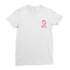 breast cancer ribbon survivor pocket Ladies Fitted T-Shirt