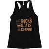 books and cats and coffee Racerback Tank