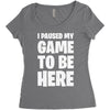 i paused my game to be here Women's Triblend Scoop T-shirt