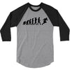 evolution of a rugby player t shirt top all black mens 3/4 Sleeve Shirt