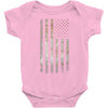 Vintage Usa Flag Baby Onesie
