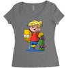 bart simpson Women's Triblend Scoop T-shirt