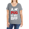 a pug is my bff Ladies Curvy T-Shirt