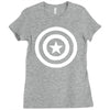 capitan america sticker vinyl decal Ladies Fitted T-Shirt