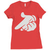 mickey hands gun Ladies Fitted T-Shirt