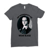 on wednesdays we wear black Ladies Fitted T-Shirt