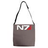 mass effect n7 logo Adjustable Strap Totes