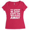 an arrow a day zombie dary Women's Triblend Scoop T-shirt
