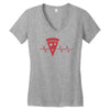pizza is life Women's V-Neck T-Shirt