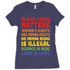 black lives matters, women's rights are human rights Ladies Fitted T-Shirt