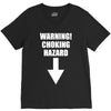 warning choking hazard printed V-Neck Tee