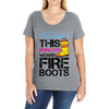 Forget Glass Slippers This Princess Wears Fire Boots Ladies Curvy T-Shirt