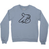 mickey pistol hands gun hip hop mens r&amp;b gangsta banksy grey t shirt s Crewneck Sweatshirt