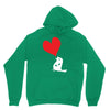 bird love heart animal graph note music party pop art gift Hoodie