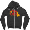 pizza and cats Zipper Hoodie