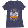 Legends are born in January Ladies Fitted T-Shirt