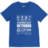 Born In October V-Neck Tee
