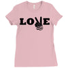 love peace Ladies Fitted T-Shirt
