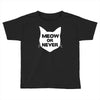 meow or never Toddler T-shirt