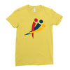 red blu yellow Ladies Fitted T-Shirt