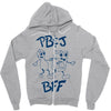 peanut butter and jelly bff Zipper Hoodie
