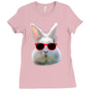 Easter Bunny Face Too Hip To Hop Ladies Fitted T-Shirt