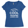 this is what a cool grandma looks like Women's Triblend Scoop T-shirt