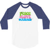 peace, love, massage 3/4 Sleeve Shirt