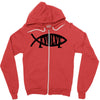 evolve t shirt small funny evolution science atheist darwin atheism fi Zipper Hoodie