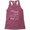 go away i'm only speaking to my dog today Racerback Tank