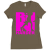 run harder gym workout Ladies Fitted T-Shirt