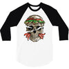 burger skull 3/4 Sleeve Shirt